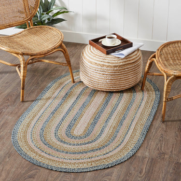 Kaila Jute Braided Rug Oval with Rug Pad 36